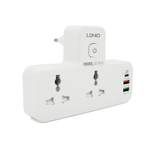 Мережевий фільтр LDNIO SE2311, 4 Розетки + 4 USB, 2 м, перетин 3х0, 75мм, White, Box