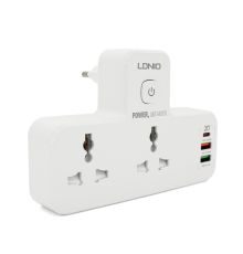 Мережевий фільтр LDNIO SE2311, 4 Розетки + 4 USB, 2 м, перетин 3х0, 75мм, White, Box