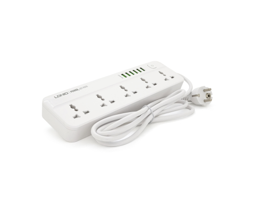 Мережевий фільтр LDNIO SС5614, 5 Розеток + 6 USB, 2 м, перетин 3х0, 75мм, White, Box Мережевий фільтр LDNIO SС5614, 5 Розеток + 6 USB, 2 м, перетин 3х0, 75мм, White, Box