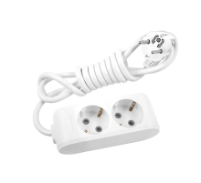 Подовжувач Panasonic X-tendia із заземленням 2 гнізда, 5 м, з захистними шторками, сірий