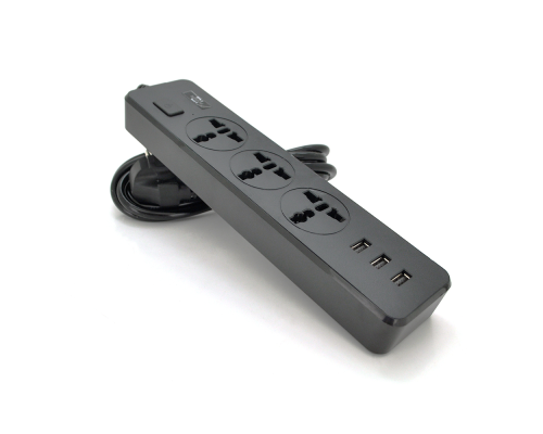 Мережевий фільтр ТВ-Т13, 3 розетки + 3 USB, 2 м, перетин 3х0,75мм, 2500W, Black, Box Мережевий фільтр ТВ-Т13, 3 розетки + 3 USB, 2 м, перетин 3х0,75мм, 2500W, Black, Box