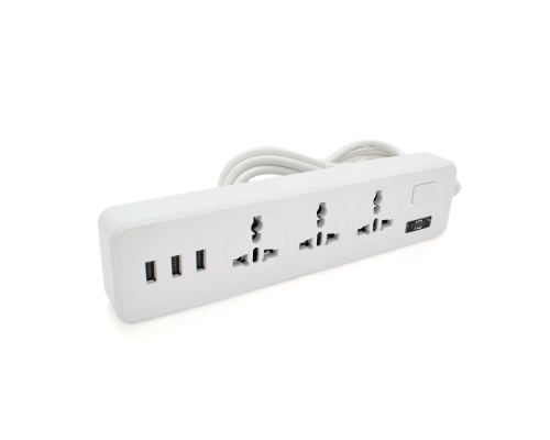 Мережевий фільтр ТВ-Т13, 3 розетки + 3 USB, 2 м, перетин 3х0,75мм, 2500W, White, Box Мережевий фільтр ТВ-Т13, 3 розетки + 3 USB, 2 м, перетин 3х0,75мм, 2500W, White, Box