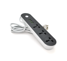 Мережевий фільтр ТВ-Т56, 3 розетки + 3 USB, 2 м, перетин 3х0,75мм, 2500W, Black, Box