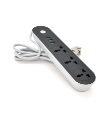 Мережевий фільтр ТВ-Т56, 3 розетки + 3 USB, 2 м, перетин 3х0,75мм, 2500W, Black, Box