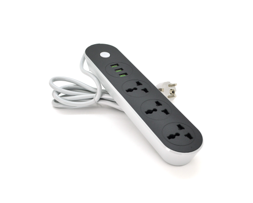 Мережевий фільтр ТВ-Т56, 3 розетки + 3 USB, 2 м, перетин 3х0,75мм, 2500W, Black, Box Мережевий фільтр ТВ-Т56, 3 розетки + 3 USB, 2 м, перетин 3х0,75мм, 2500W, Black, Box