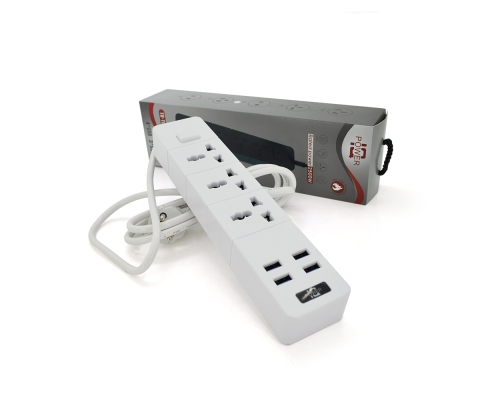 Мережевий фільтр ТВ-Т08, 3 розетки + 4 USB, 2 м, перетин 3х0,75мм, 2500W, White, Box Мережевий фільтр ТВ-Т08, 3 розетки + 4 USB, 2 м, перетин 3х0,75мм, 2500W, White, Box