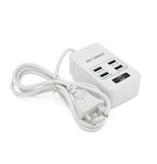 Мережевий фільтр ТВ-Т05, 4 USB, 1.5 м, перетин 3х0, 75мм, 2.1А, White, Box