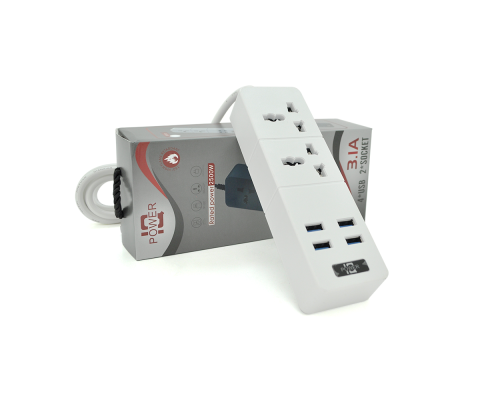 Мережевий фільтр ТВ-Т07, 2 розетки + 4 USB, 2 м, перетин 3х0,75мм, 2500W, White, Box Мережевий фільтр ТВ-Т07, 2 розетки + 4 USB, 2 м, перетин 3х0,75мм, 2500W, White, Box