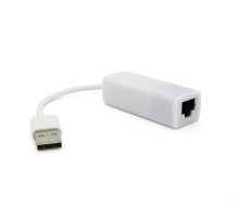 Контролер USB 2.0 to Ethernet - Мережевий адаптер 10 / 100Mbps з проводом, White, Blister Q500