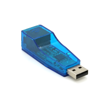 Контролер USB 2.0 to Ethernet - Мережевий адаптер 10/100Mbps, Blue, BOX