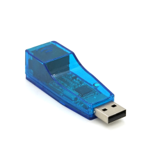 Контролер USB 2.0 to Ethernet - Мережевий адаптер 10/100Mbps, Blue, BOX