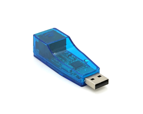 Контролер USB 2.0 to Ethernet - Мережевий адаптер 10/100Mbps, Blue, BOX