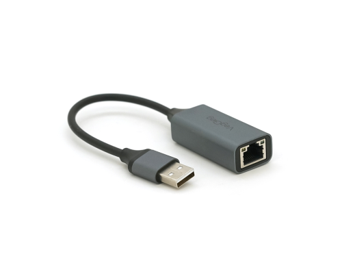 Контролер USB 2.0 to Ethernet VEGGIEG - Мережевий адаптер 10/100Mbps з проводом, RTL-8152B, White, Blister-Box
