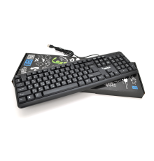 Клавіатура USB Merlion KB-Zero, довжина кабелю 135см, (Eng/Укр/Рус), (460х158х33 мм) Black, 104к, Q20