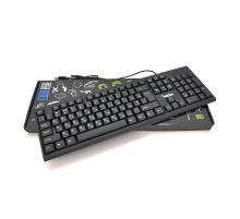 Клавиатура USB Merlion KB-888, длина кабеля 135см, (Eng/Укр/Рус), (460х158х33 мм) Black, 104к, Q20