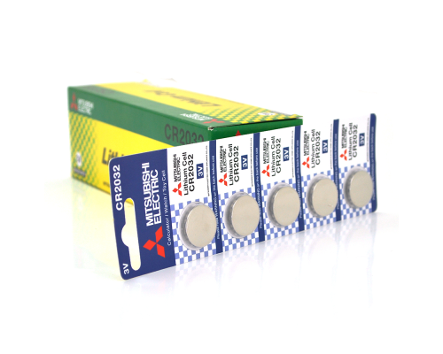 Батарейка літієва MITSUBISHI CR2032 5pcs/card, 100pcs/inner box, 5000pcs/ctn