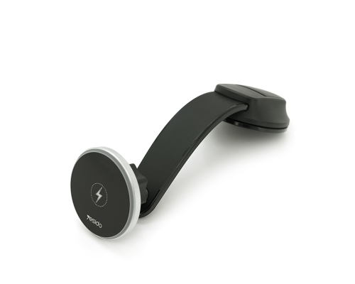 Автотримач Yesido C292+ Wireless Charging 15W, кріплення на торпеду, магніт, Black, Box