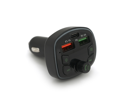 FM-модулятор Q7 з еквалайзером, 3.1A, PD18W, USB, TF, 55.5х41.5х37.5