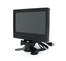 Монітор для відеоспостереження 7"(16：9) панель IPS, AV/VGA/HDMI роз'єм + touchscreen, 1024*600ips, 12-24V, BOX