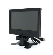 Монітор для відеоспостереження 7"(16：9) панель IPS, AV/VGA/HDMI роз'єм + touchscreen, 1024*600ips, 12-24V, BOX