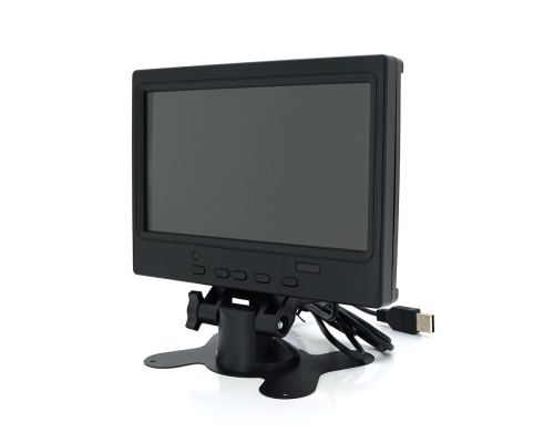 Монітор для відеоспостереження 7"(16：9) панель IPS, AV/VGA/HDMI роз'єм + touchscreen, 1024*600ips, 12-24V, BOX