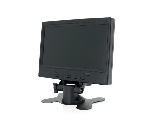 Монітор для відеоспостереження 7"(16:9) панель IPS, AV/VGA/HDMI роз'єми, 1024*600ips, 12-24V, BOX