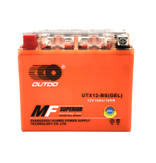 Мотоакумулятор OUTDO (Maxion) UTX12-BS GEL, 12V 10Ah (150 х 87 х 130), Orange, Q6