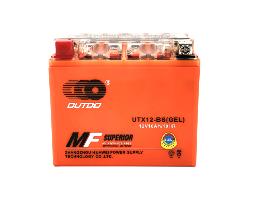 Мотоакумулятор OUTDO (Maxion) UTX12-BS GEL, 12V 10Ah (150 х 87 х 130), Orange, Q6 Мотоакумулятор OUTDO (Maxion) UTX12-BS GEL, 12V 10Ah (150 х 87 х 130), Orange, Q6