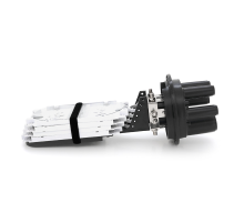 Муфта оптична Merlion ML-OP-F107H-192C, герметична, 5 вводів, до 4-х касет, до 192 зварок, матеріал PP