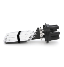 Муфта оптична Merlion ML-OP-F107H-192C, герметична, 5 вводів, до 4-х касет, до 192 зварок, матеріал PP