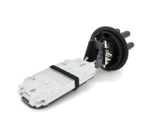 Муфта оптична Merlion ML-OP-F106H-96C, герметична, 5 вводів, до 4-х касет, до 96 зварок, матеріал PP