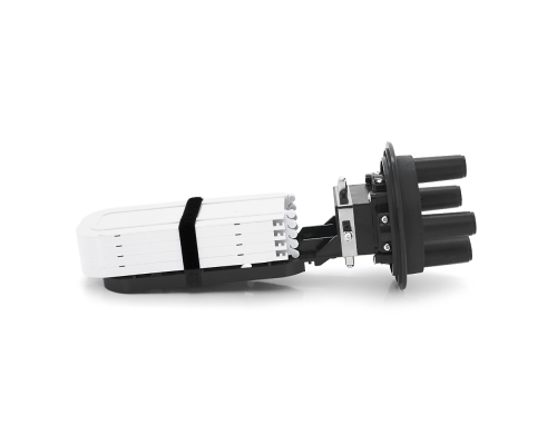 Муфта оптична Merlion ML-OP-F102H-96C, герметична, 4 введення, до 4-х касет, до 96 зварок, матеріал PP