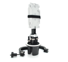 Муфта оптична Merlion ML-OP-F105H-72C, герметична, 4 введення, до 3-х касет, до 72 зварок, матеріал PP