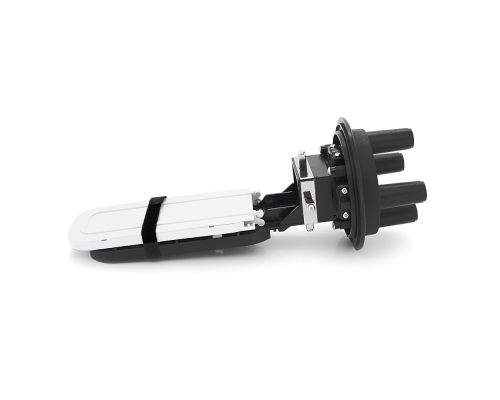 Муфта оптична Merlion ML-OP-F102H-24C, герметична, 4 введення, до 2-х касет, до 24 зварок, матеріал PP