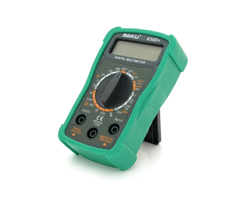 Мультиметр BAKKU BK-830D+ Вимірювання: V, A, R (133*90*45) 0.2кг (118*70*30)