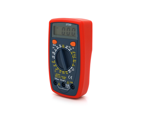 Мультиметр DT-33D, Вимірювання: V, A, R, 150г, 130*74*35mm, Q50 Мультиметр DT-33D, Вимірювання: V, A, R, 150г, 130*74*35mm, Q50