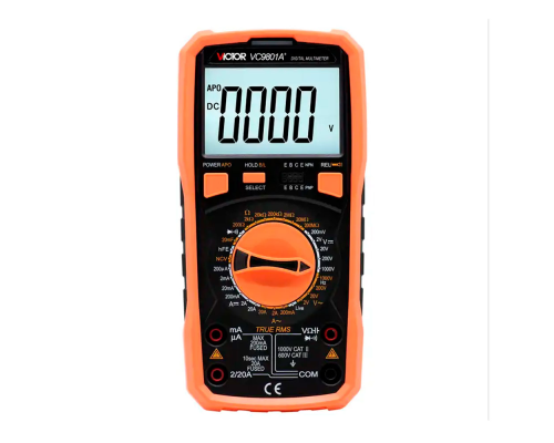 Мультиметр Victor VC9801A, вимірювання: V, A, R, С, F