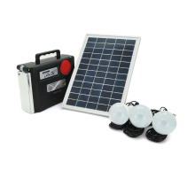 Переносний ліхтар SilverTools ST-1980+ Solar, 2 режими, Радіо+ Bluetooth колонка, вбудований аккум, 3 лампочки 3W, USB вихід, Black, Box
