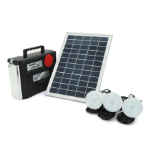 Переносний ліхтар SilverTools ST-1980+ Solar, 2 режими, Радіо+ Bluetooth колонка, вбудований аккум, 3 лампочки 3W, USB вихід, Black, Box