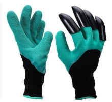 Гумові рукавички з кігтями для саду та городу Garden Genie Gloves