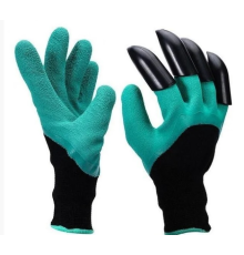 Гумові рукавички з кігтями для саду та городу Garden Genie Gloves