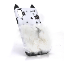 Накладка Кот пушистый хвост (смарт кольцо) iPhone X