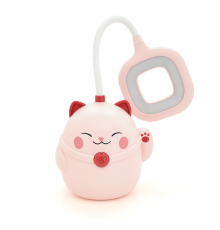 Гнучка настільна лампа PINK CAT з органайзером СS-290-3, 2 режими, 4,2V 600mAh. 3 години роботи, 42см, 200гр, Box