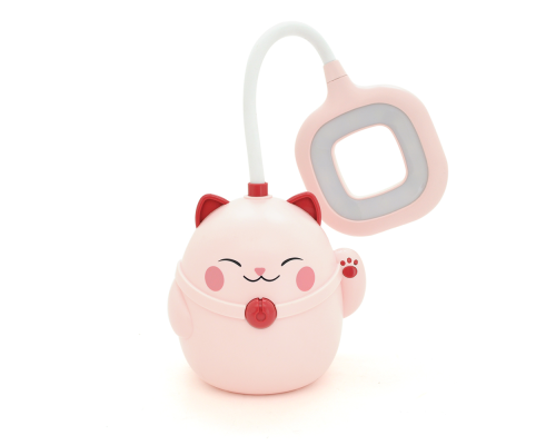 Гнучка настільна лампа PINK CAT з органайзером СS-290-3, 2 режими, 4,2V 600mAh. 3 години роботи, 42см, 200гр, Box