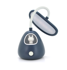 Гнучка настільна лампа-нічник RABBIT LD-3053, 3 режими, 4,2V 300mAh. microUSB, 3 години роботи, 25см, 200гр, Dark blue, Box