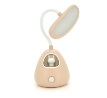 Гнучка настільна лампа-нічник RABBIT LD-3053, 3 режими, 4,2V 300mAh. microUSB, 3 години роботи, 25см, 200гр, Pink, Box