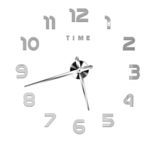 Настінний 3D годинник ZH172510, 90cm, Silver