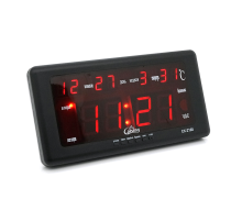 Настінний годинник VST-2168, з календарем та термометром, Red, Box