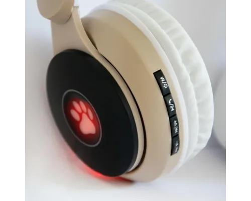 Дитячі навушники бездротові "Wireless earphone ST77M" Бежеві, навушники з вушками Бежевий