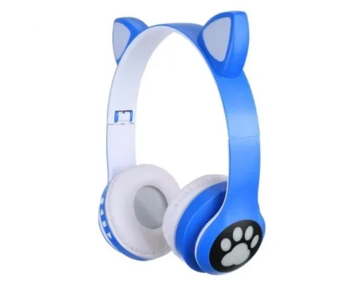 Бездротові дитячі Bluetooth-навушники з котячими вушками та кольоровою підсвіткою Cat VZV-23M Блакитний Бездротові дитячі Bluetooth-навушники з котячими вушками та кольоровою підсвіткою Cat VZV-23M Блакитний